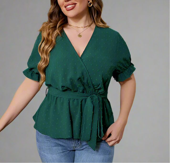 Top ~ Short Sleeve with Tie Waist