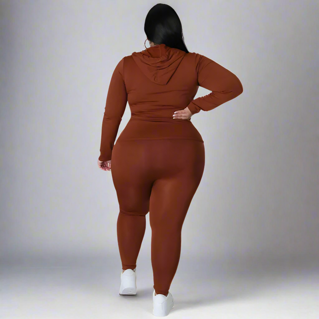 Tracksuit ~ 2 Piece ~ Hooded Zipper Top
