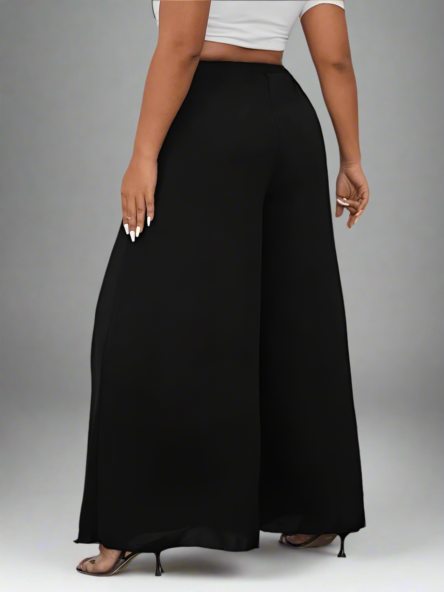 Bottoms ~ Elastic Waist Wide-leg Pants