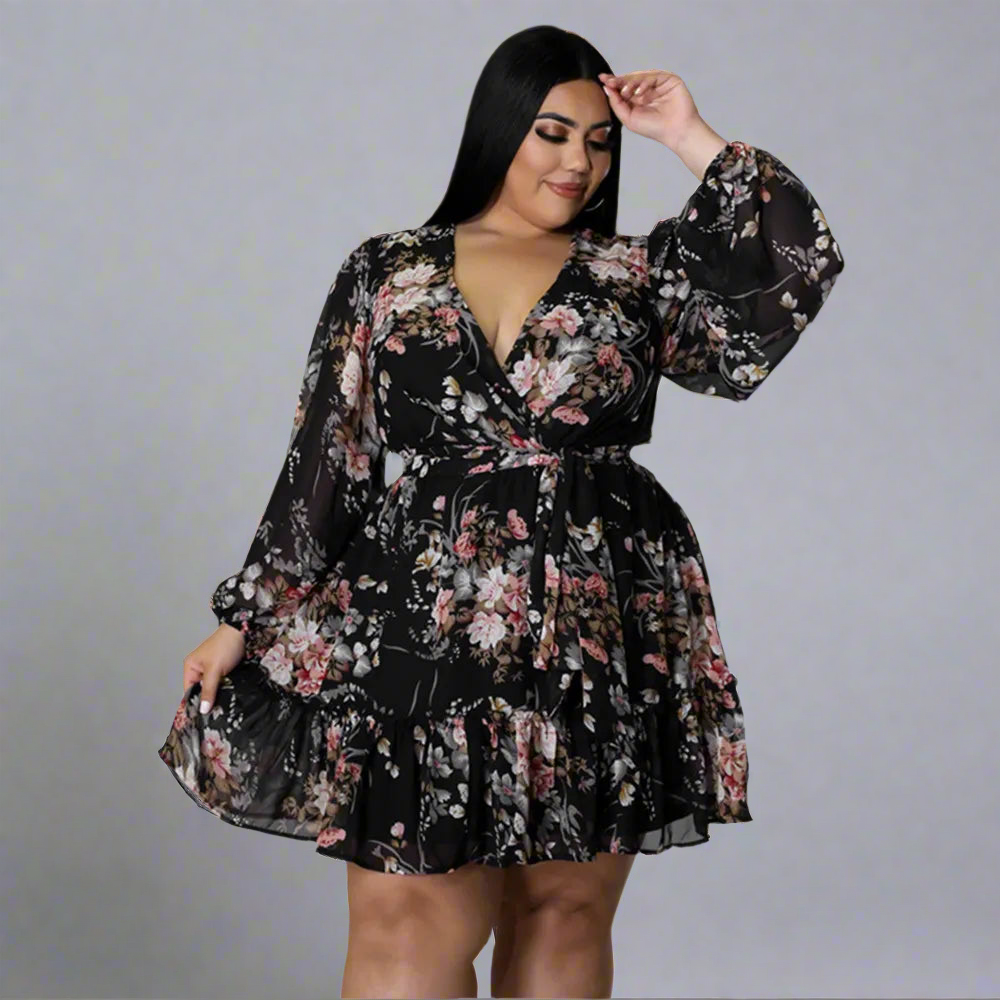 Dress ~ Floral Print Mini Dress