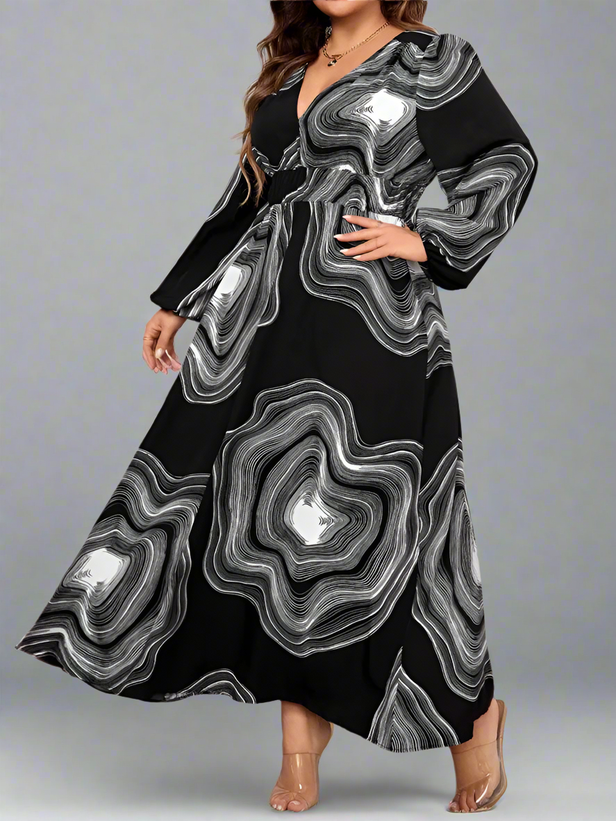 Dress ~ Long Sleeve with Unique Print