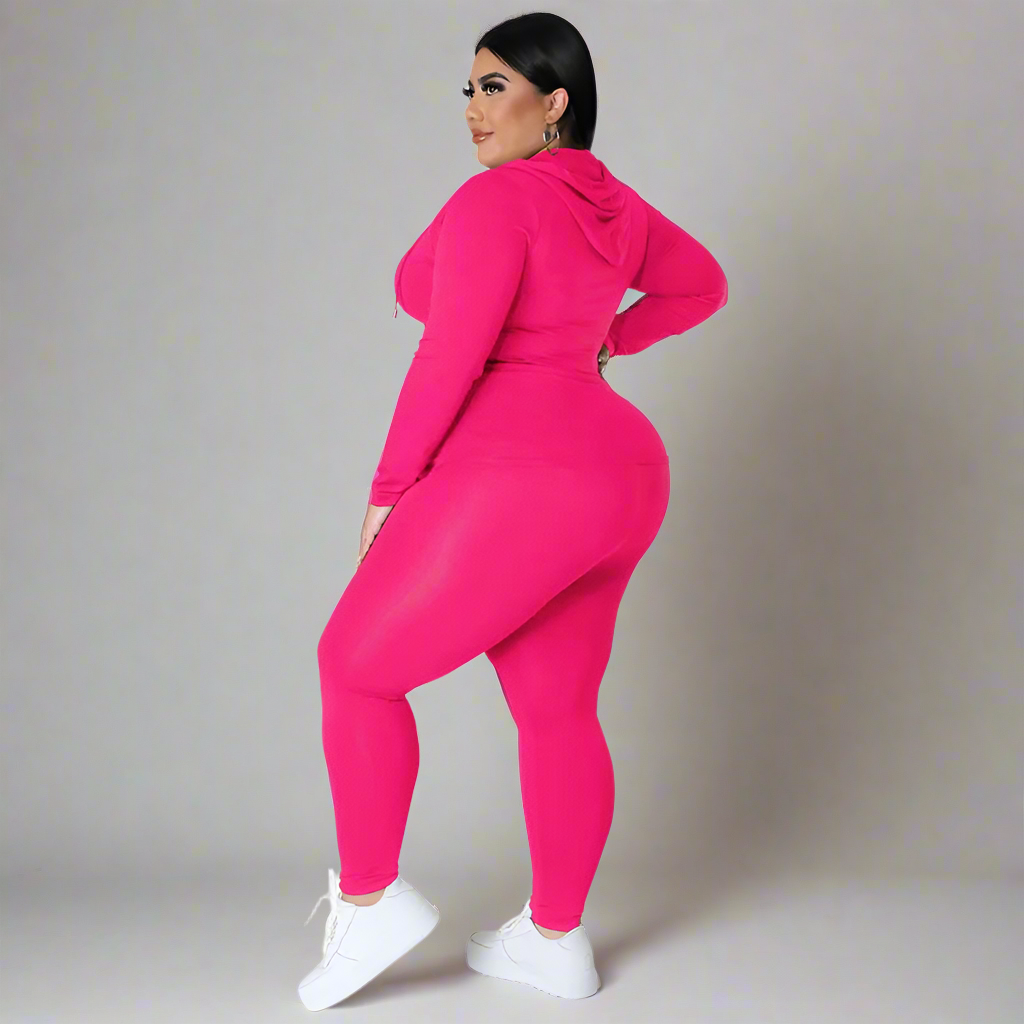 Tracksuit ~ 2 Piece ~ Hooded Zipper Top