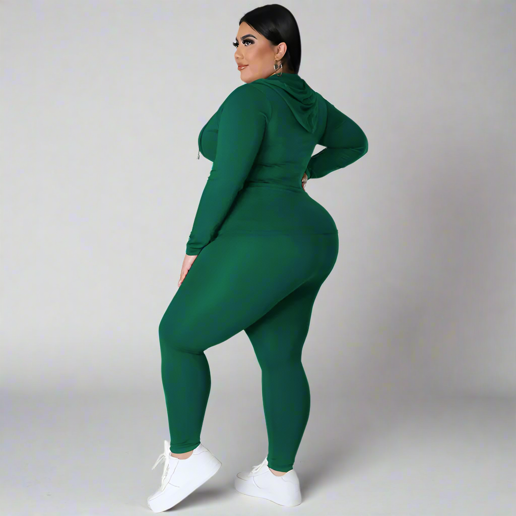 Tracksuit ~ 2 Piece ~ Hooded Zipper Top