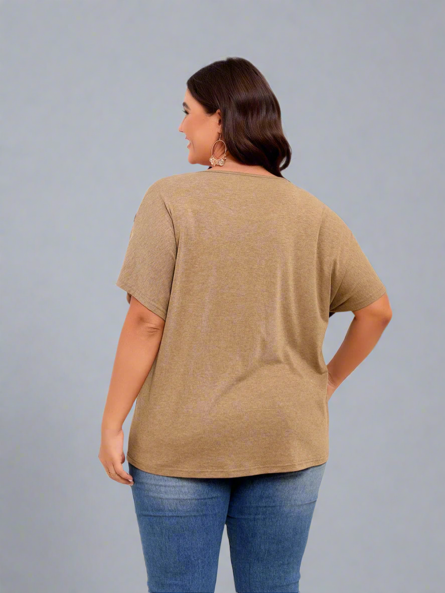 Top ~ Short Sleeve with Button Detail