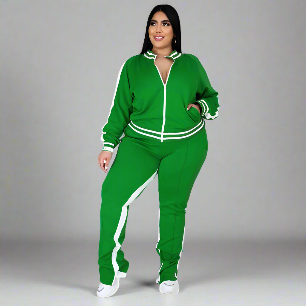 Tracksuit ~ 2 Piece ~ Zipper Top