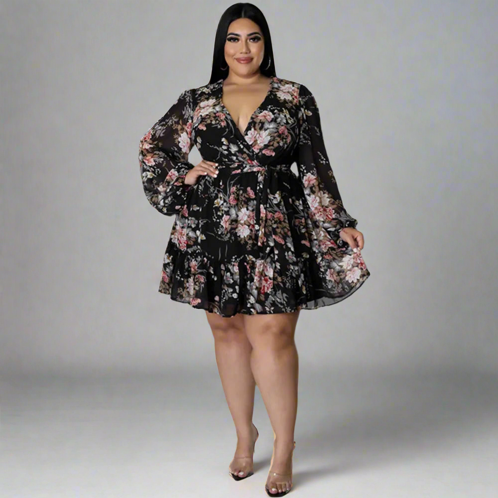 Dress ~ Floral Print Mini Dress