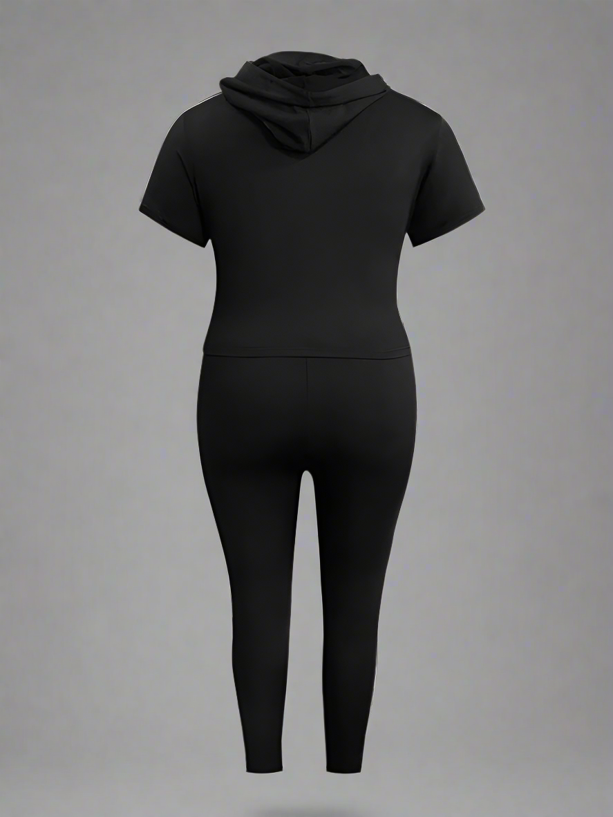 Tracksuit ~ 2 Piece Short Sleeve Hooded Top
