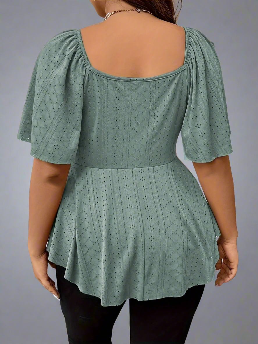 Top ~ Twisted Knot Neckline