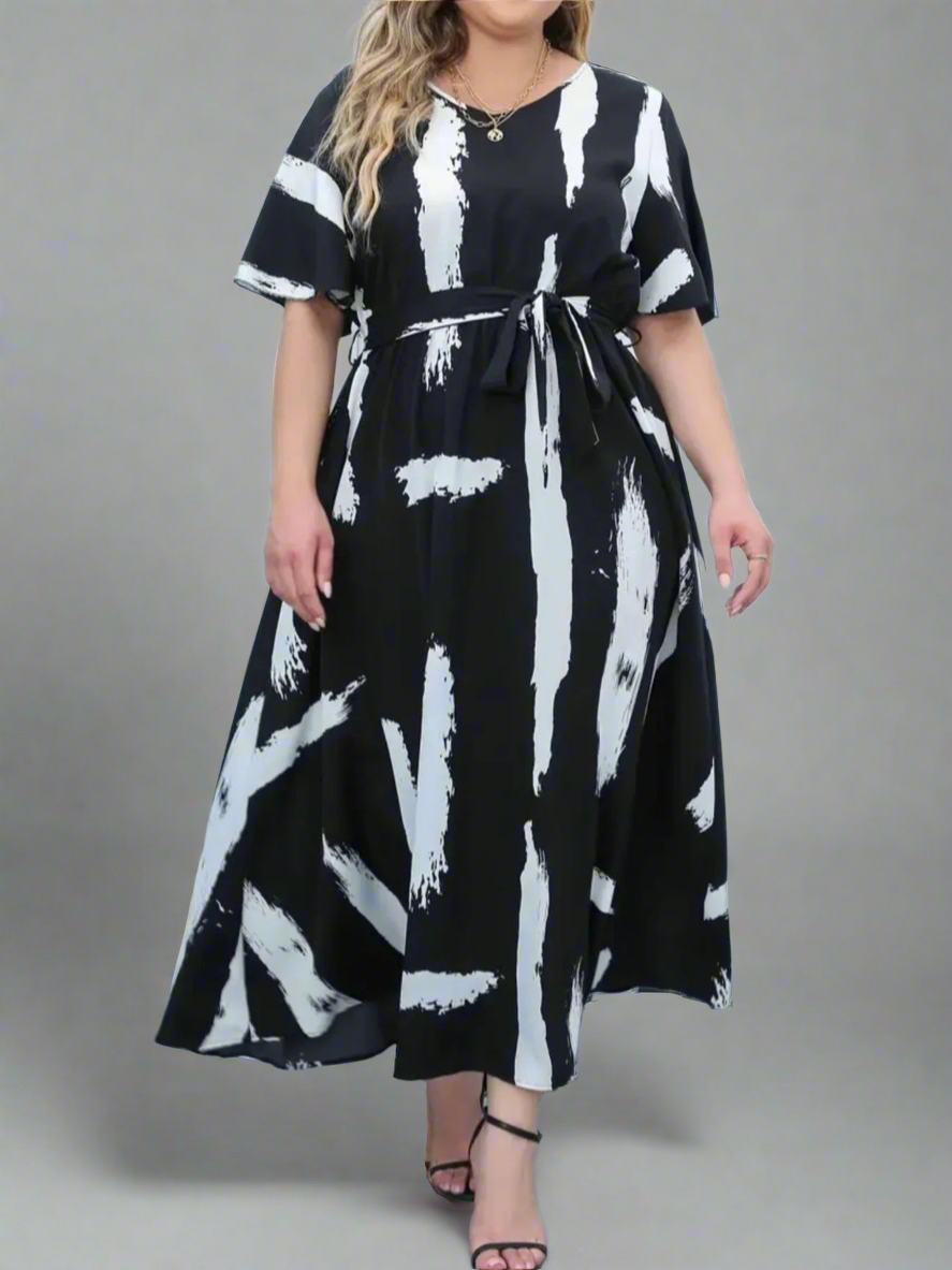 Dress ~ Short Sleeve Patterned