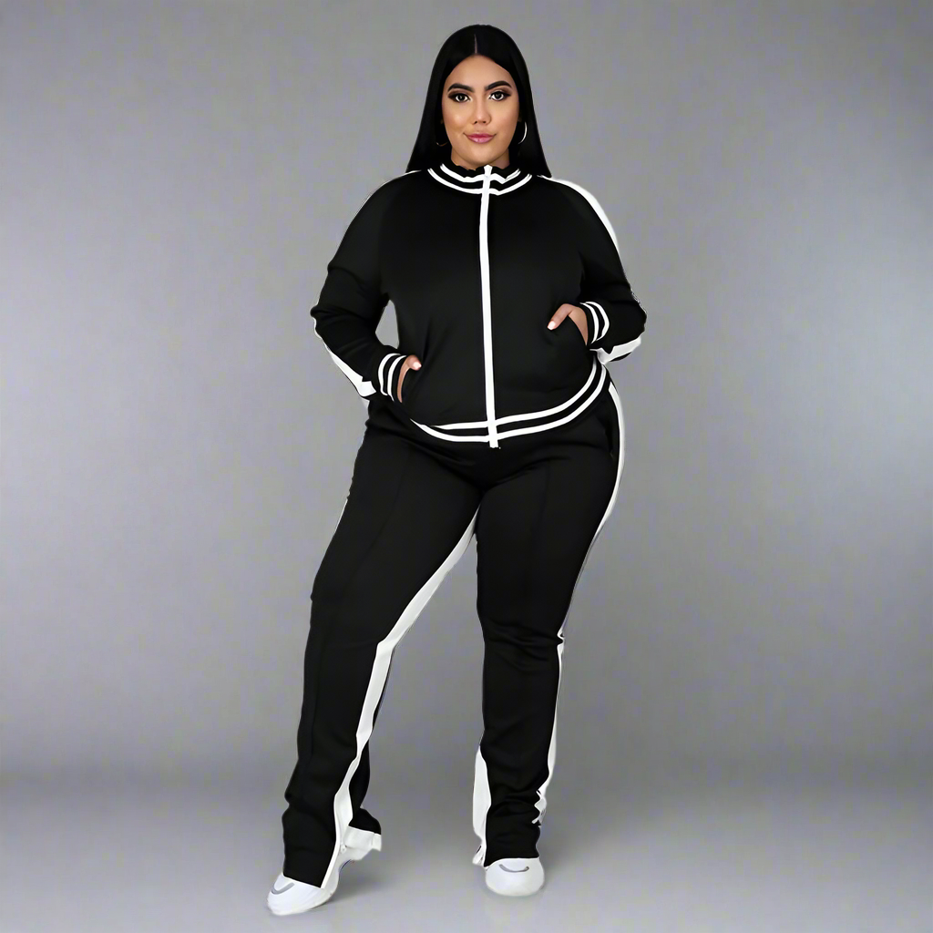 Tracksuit ~ 2 Piece ~ Zipper Top