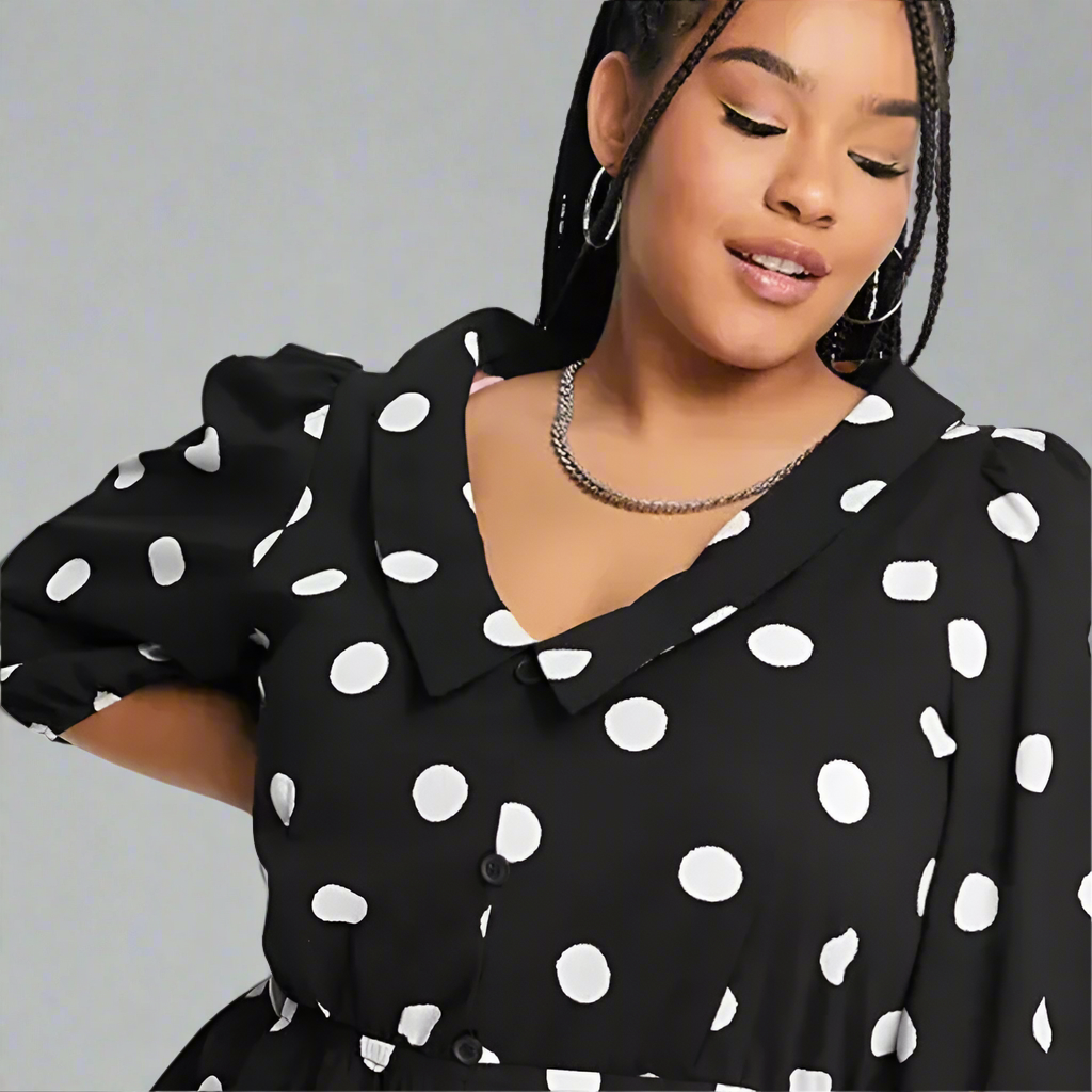 Top ~ Half Sleeve Peplum Blouse