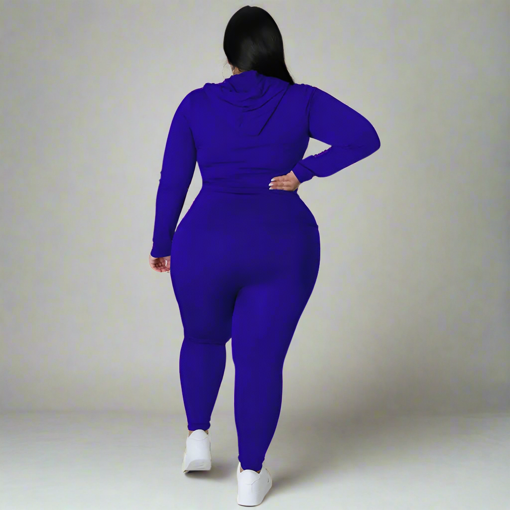 Tracksuit ~ 2 Piece ~ Hooded Zipper Top