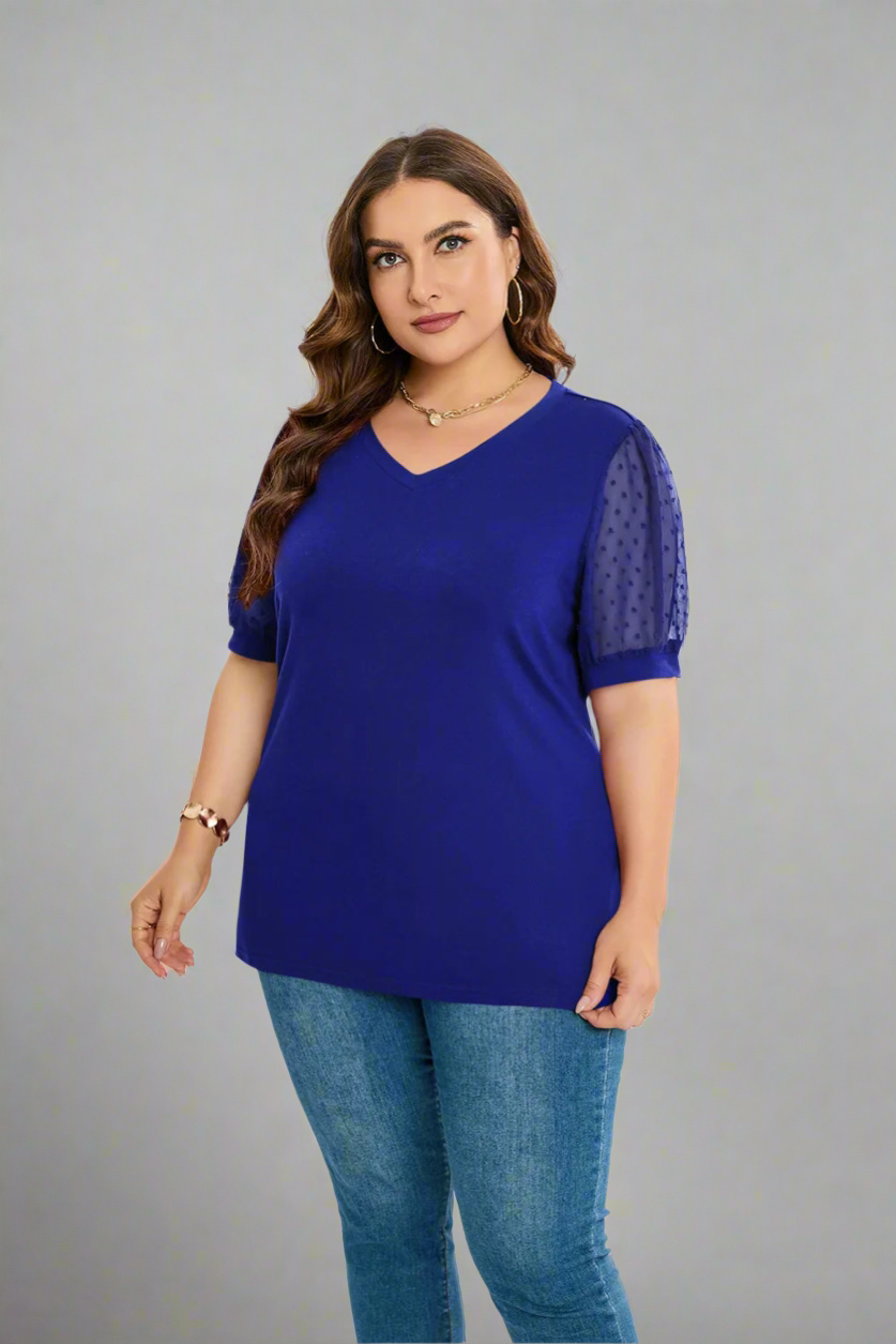 Top ~ Swiss Dot Sleeve
