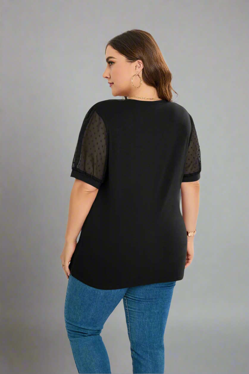 Top ~ Swiss Dot Sleeve