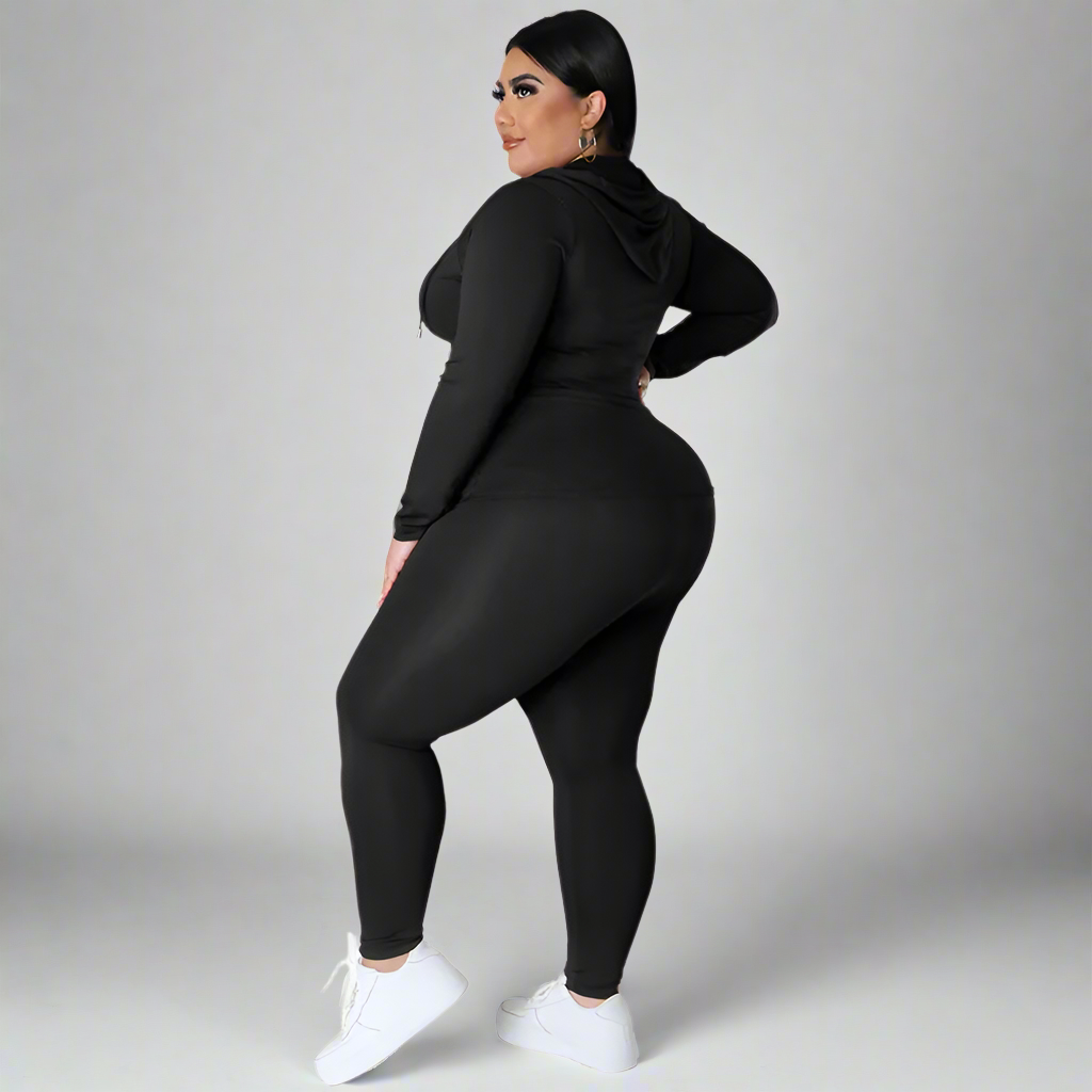 Tracksuit ~ 2 Piece ~ Hooded Zipper Top
