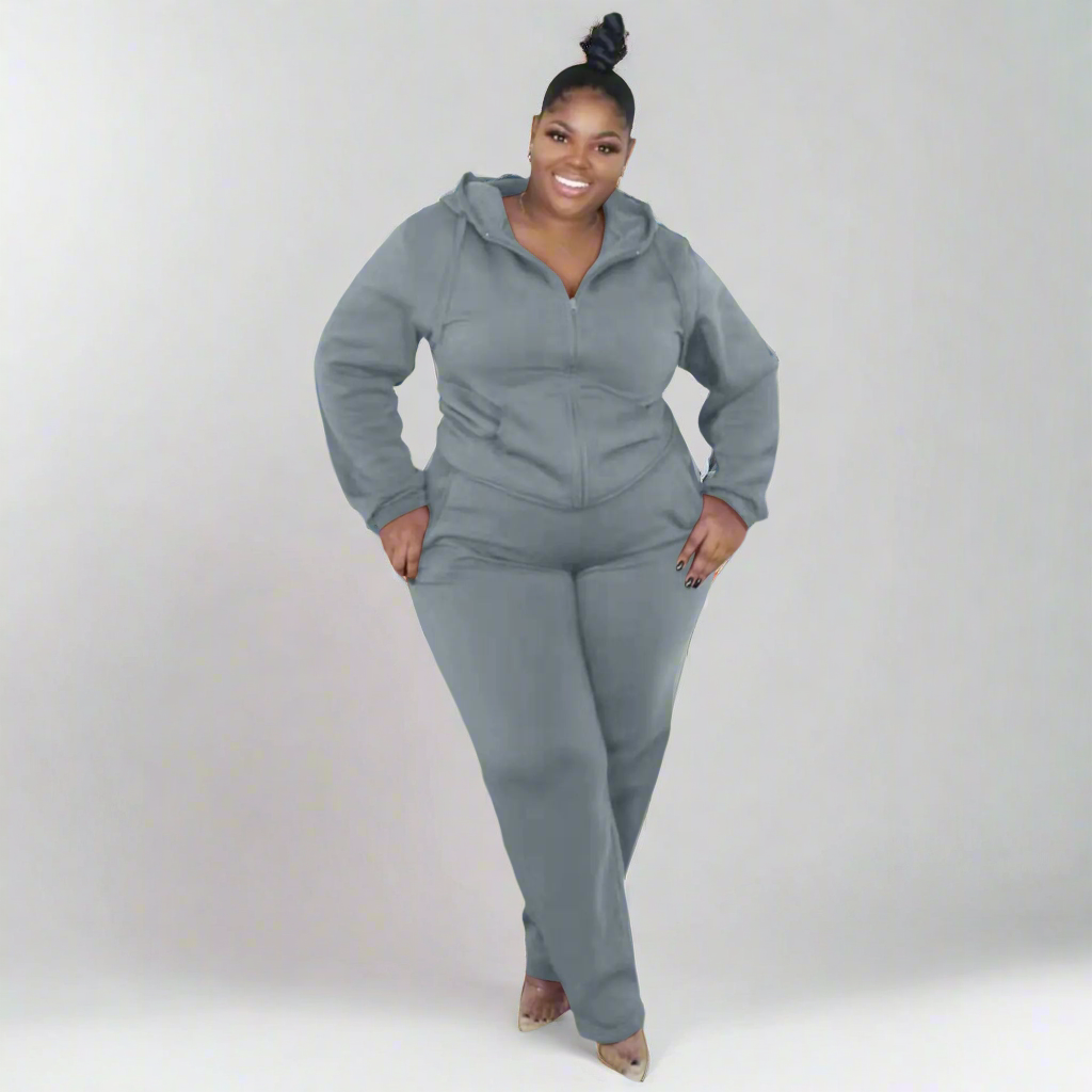 Tracksuit ~ 2 Piece Hooded Zipper