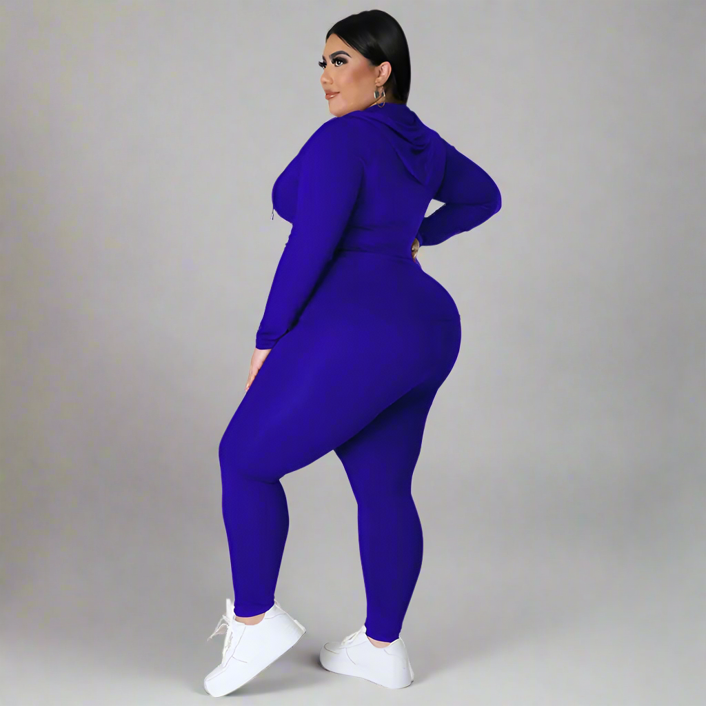 Tracksuit ~ 2 Piece ~ Hooded Zipper Top