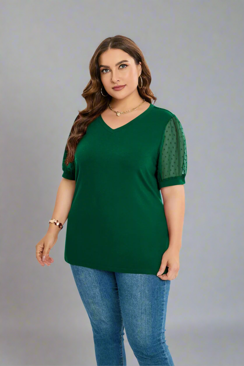 Top ~ Swiss Dot Sleeve