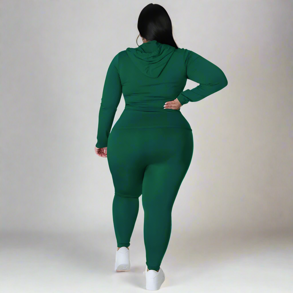 Tracksuit ~ 2 Piece ~ Hooded Zipper Top