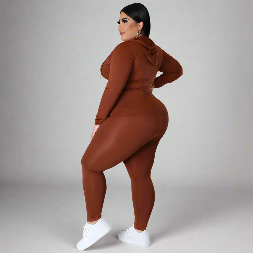 Tracksuit ~ 2 Piece ~ Hooded Zipper Top
