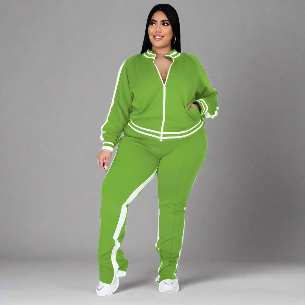 Tracksuit ~ 2 Piece ~ Zipper Top