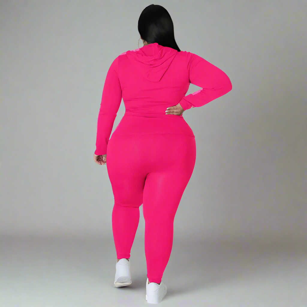 Tracksuit ~ 2 Piece ~ Hooded Zipper Top