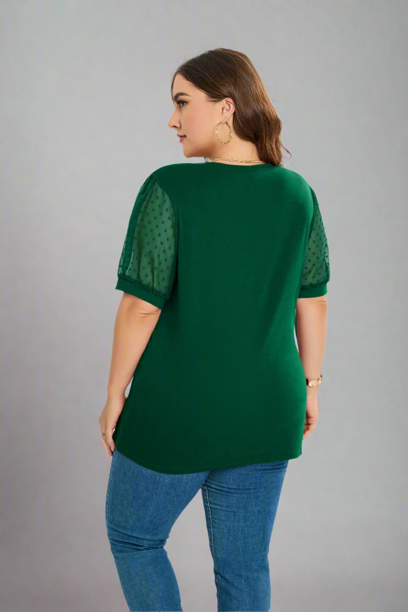 Top ~ Swiss Dot Sleeve