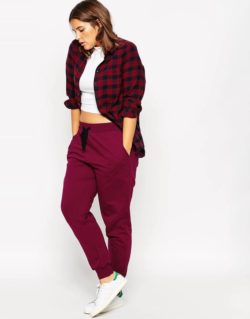 Bottoms ~ Burgundy Elastic Drawstring Waist