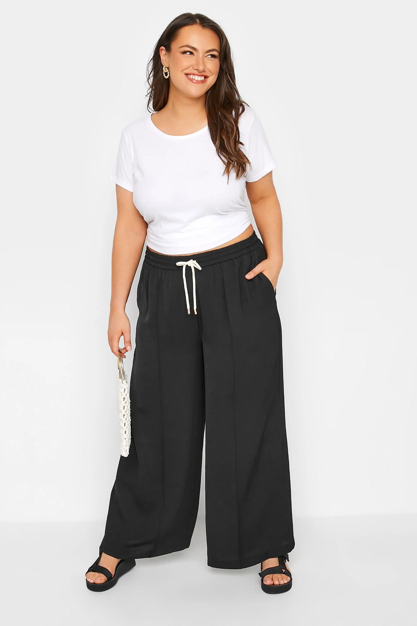 Bottoms ~ Wide Leg Drawstring Waist