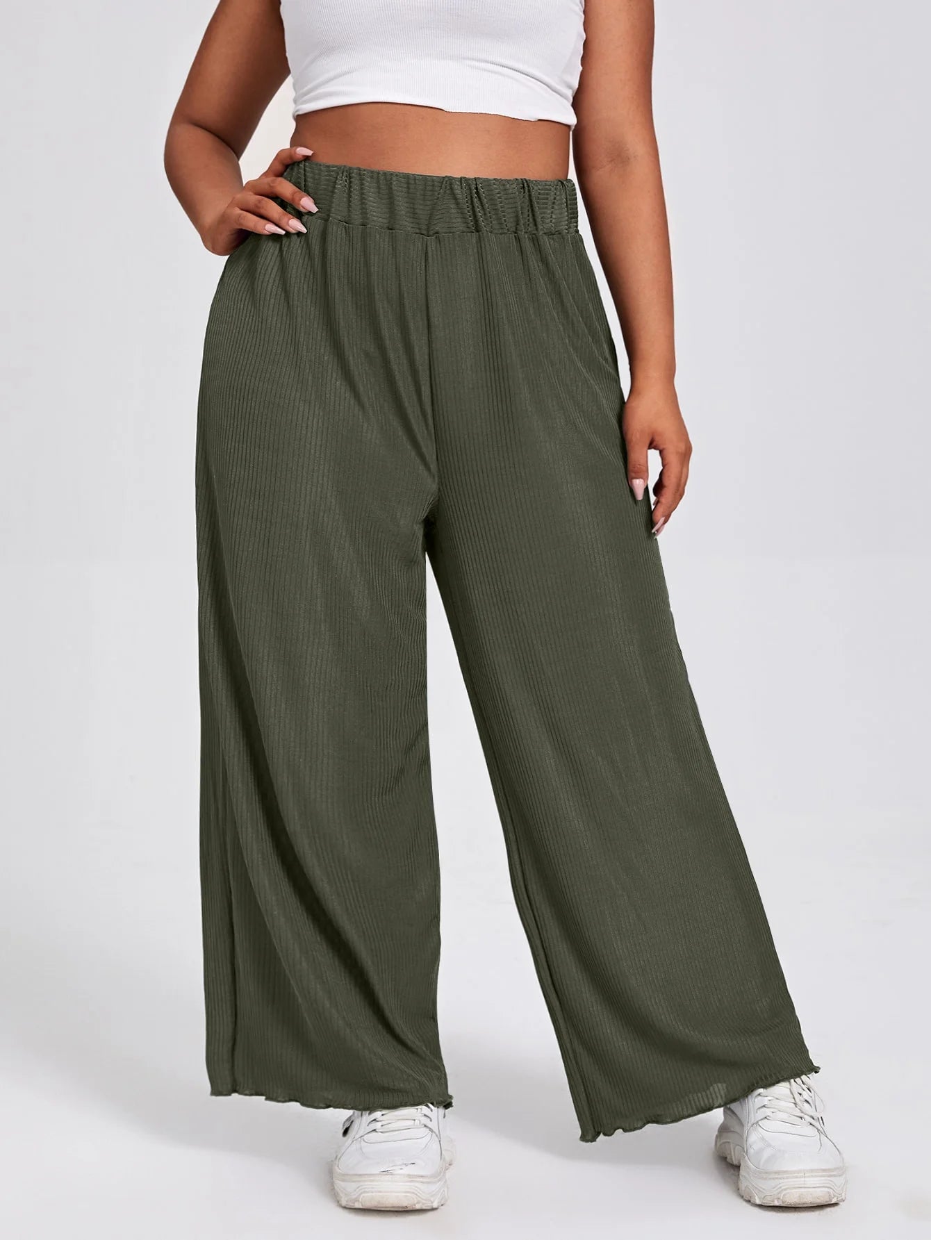 Bottoms ~ Wide Leg Elastic Waist