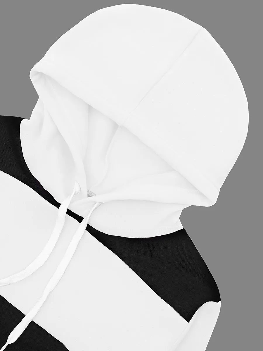 Tracksuit ~ 2 Piece ~ Hooded Striped Top