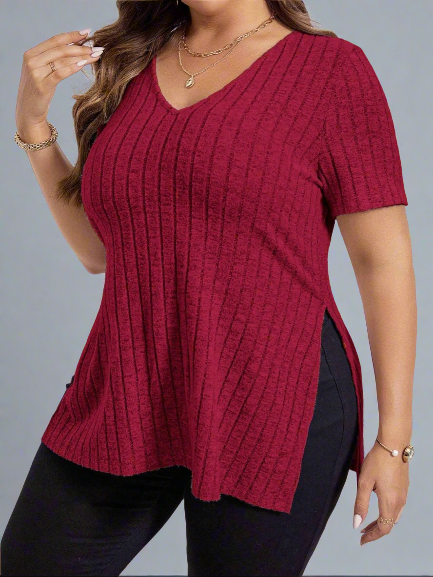 Top ~Short Sleeve Side Split
