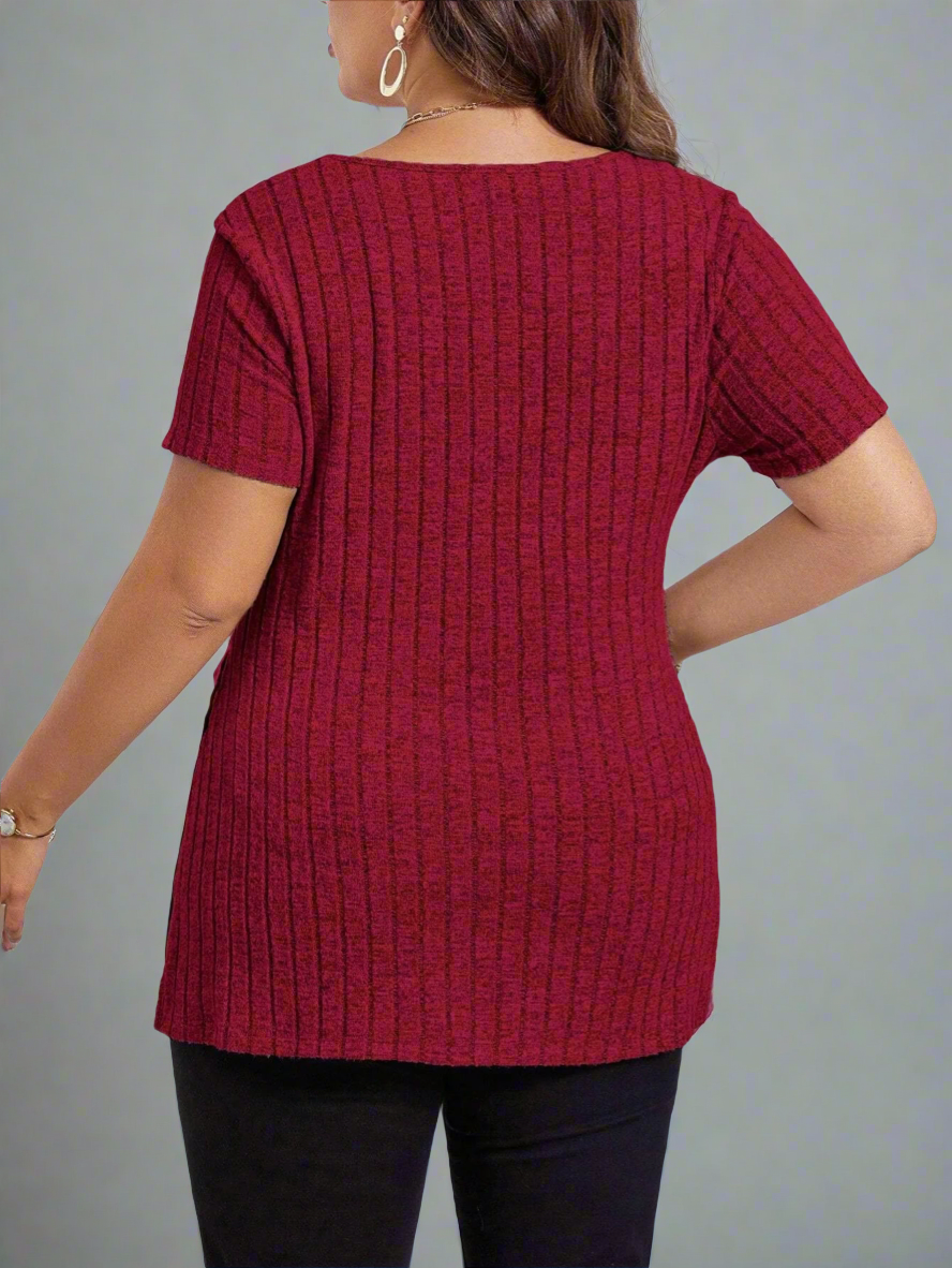Top ~Short Sleeve Side Split