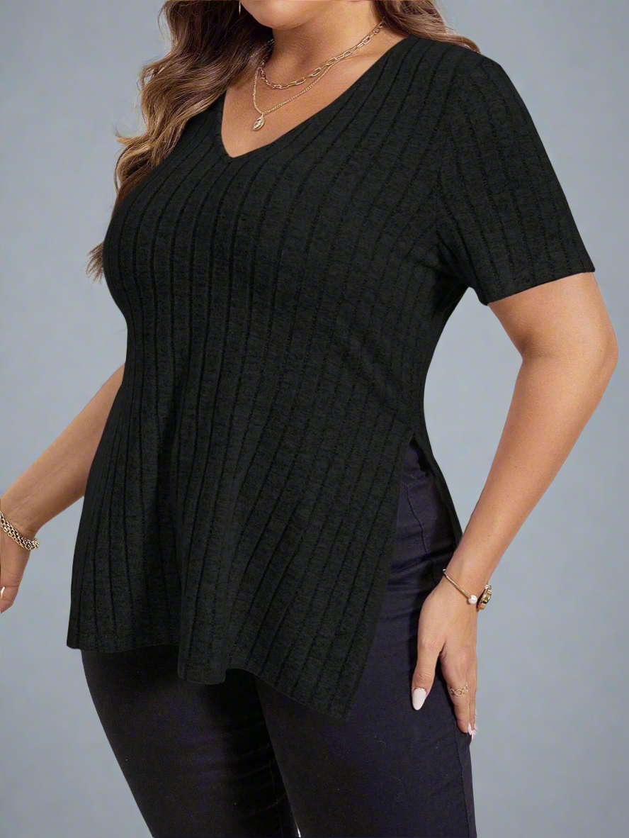 Top ~Short Sleeve Side Split