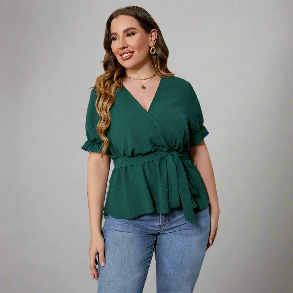 Top ~ Short Sleeve with Tie Waist