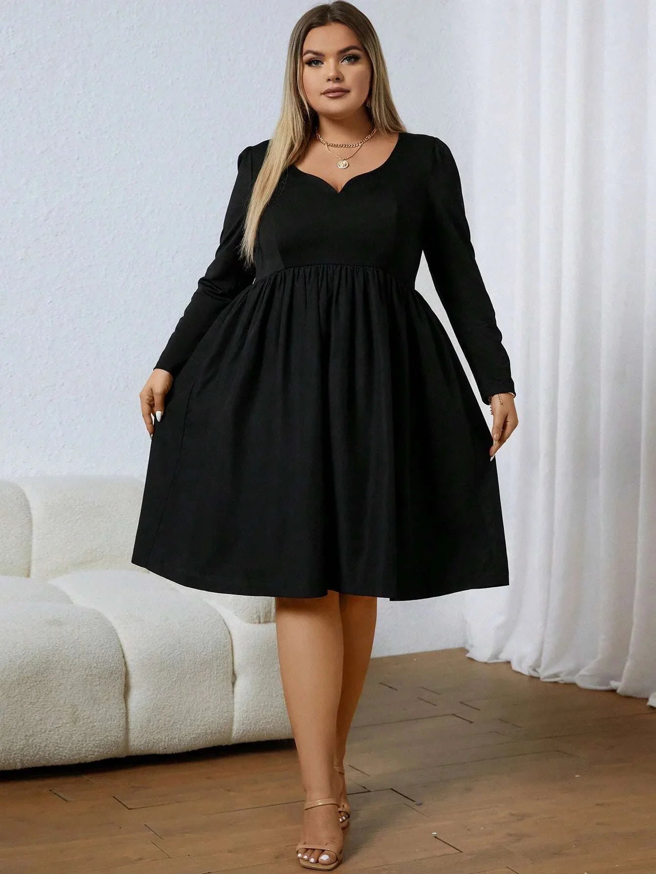 DRESS ~ Elegant Black Long Sleeve