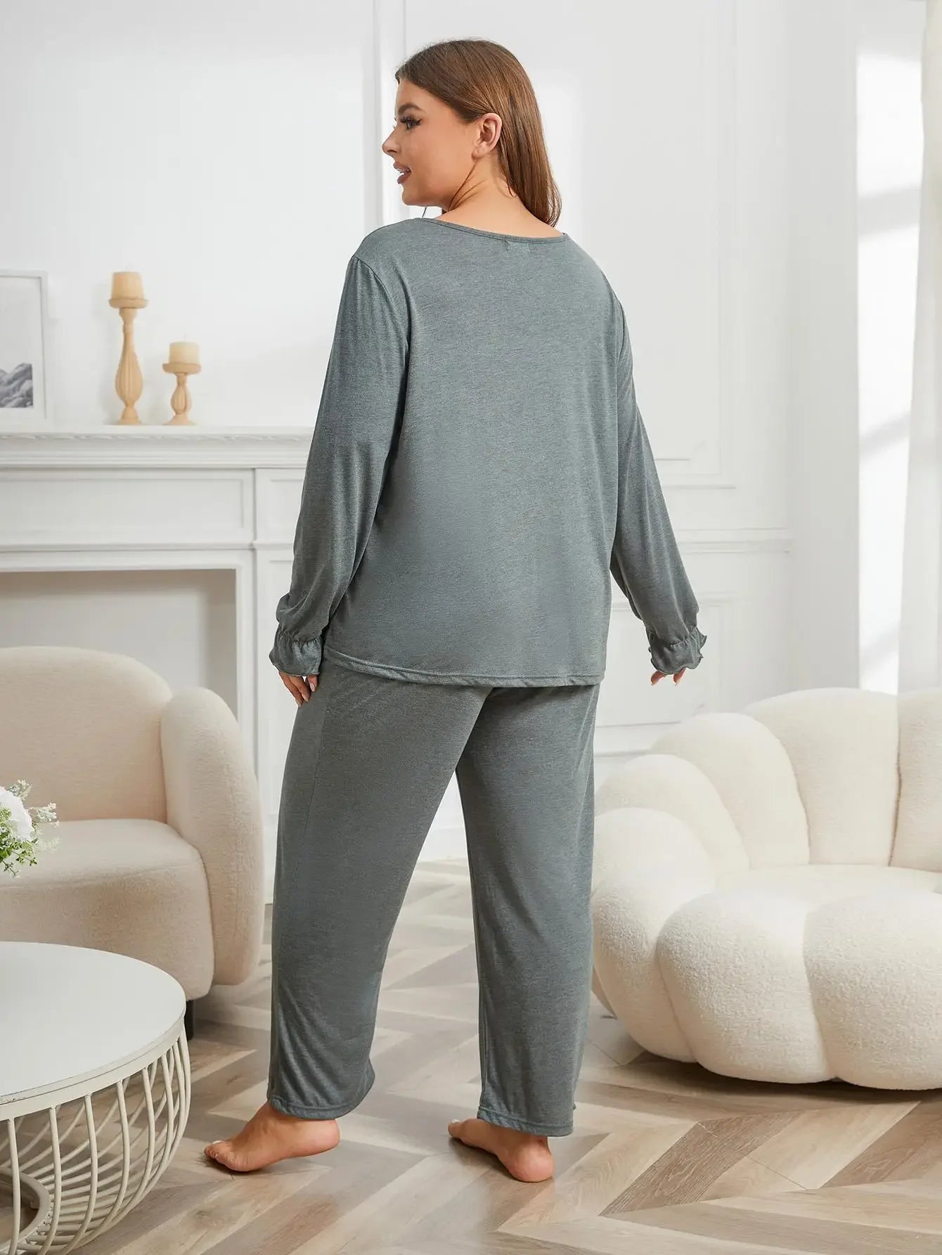 SLEEPWEAR ~ Solid Long Sleeve & Full-Length Pants