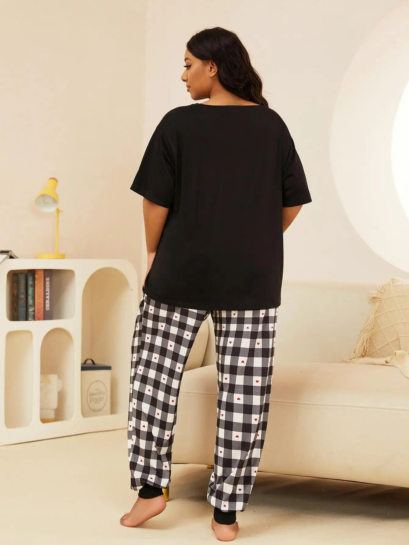 SLEEPWEAR ~ Short Sleeve Top & Drawstring Long Bottoms