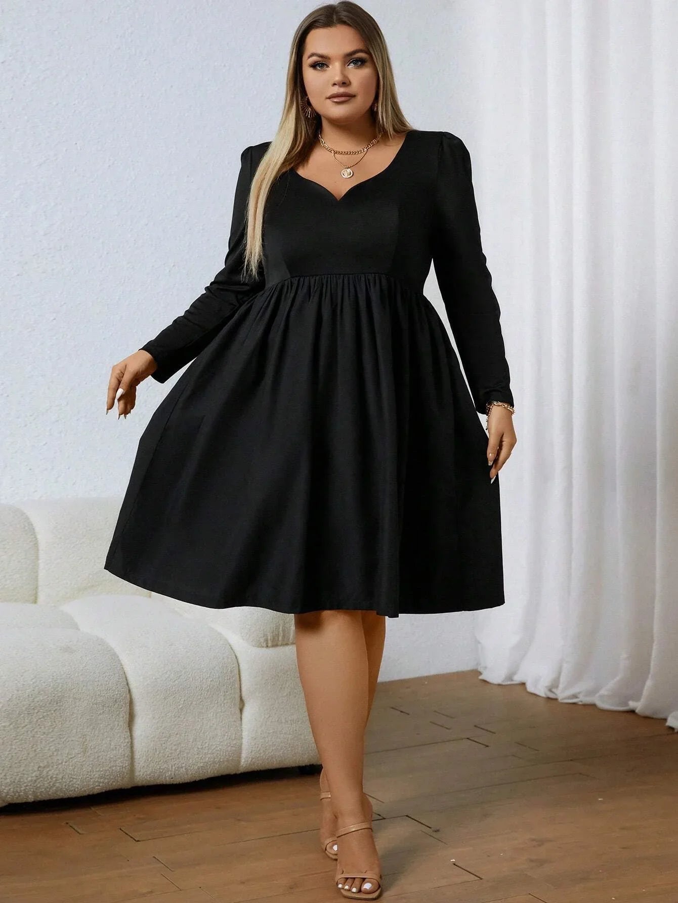 DRESS ~ Elegant Black Long Sleeve