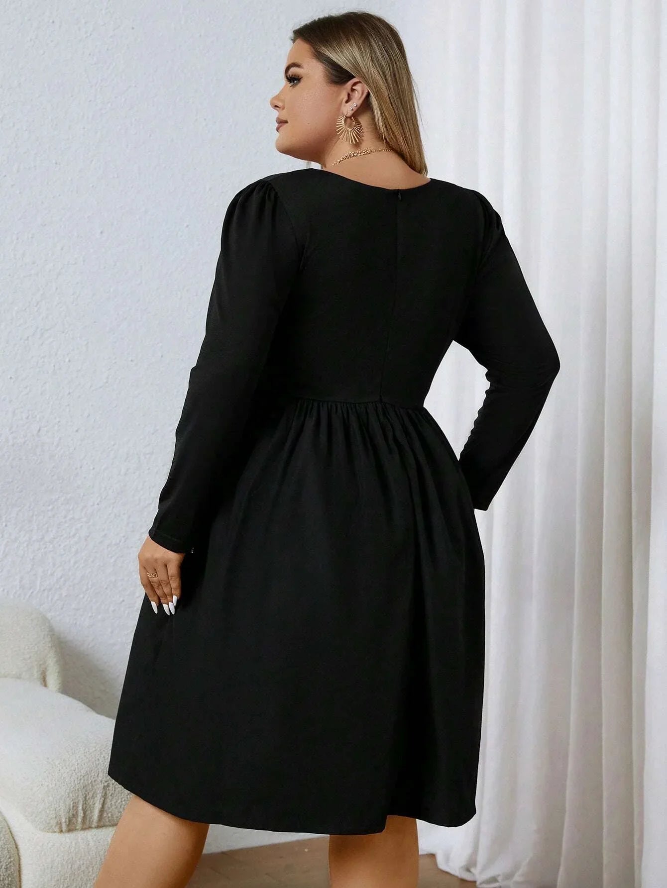 DRESS ~ Elegant Black Long Sleeve